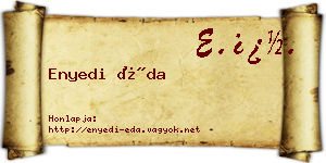 Enyedi Éda névjegykártya